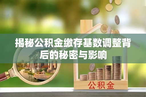 圣安多尼堂区揭秘公积金缴存基数调整背后的秘密与影响