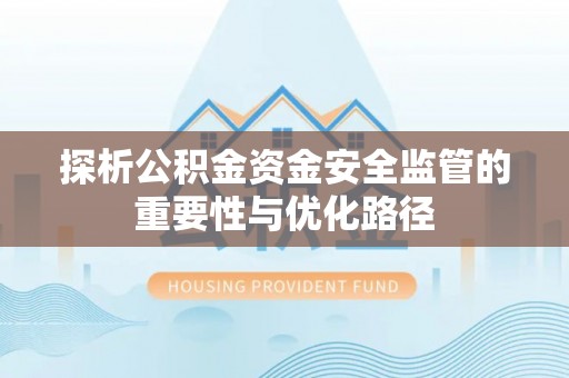 圣安多尼堂区探析公积金资金安全监管的重要性与优化路径
