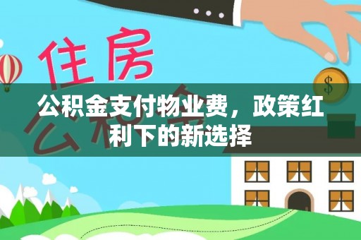 圣安多尼堂区公积金支付物业费，政策红利下的新选择