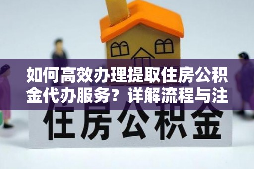 圣安多尼堂区如何高效办理提取住房公积金代办服务？详解流程与注意事项